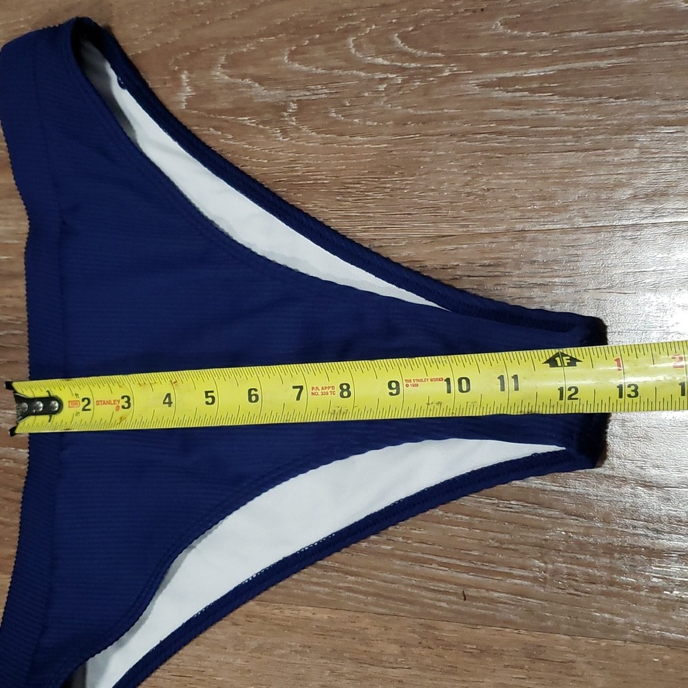 (L) Two Piece Bikini Ribbed Textured High Waist - Picture 3 of 10